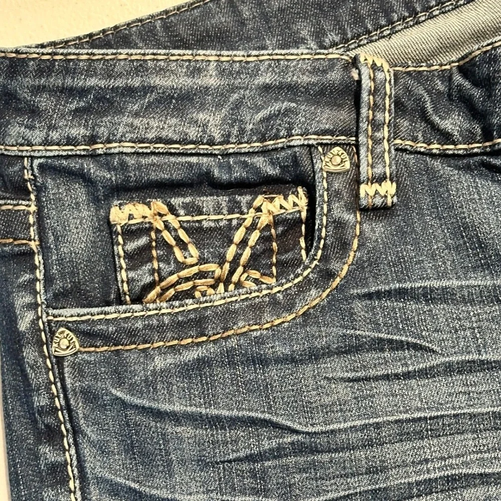 KUT from the Kloth Women's Size 14 Straight Leg Jeans Blue Medium Wash Whiskered